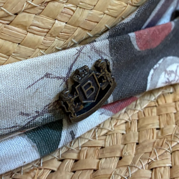 Biltmore Fabric Band Raffia Straw Hat with‎ Pin Size L/XL Made in Canada - Picture 2 of 10